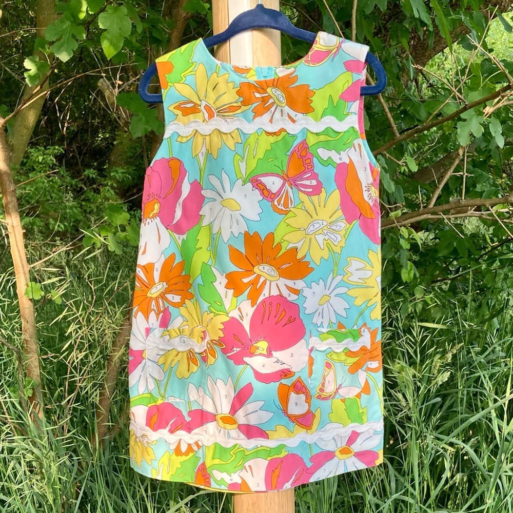 Lilly Pulitzer: Size 3 little girls sleeveless ‘color by number’ pattern dress.